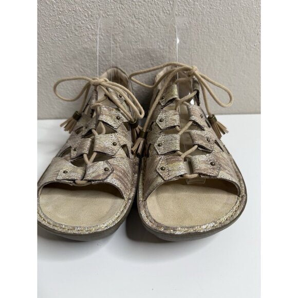 Alegria Valerie Gladiator Southwestern 38 7.5 8 Lace Up Leather Sandals VAL-7762 - Picture 3 of 11
